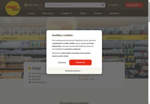 Zobrazit webové stránky SUPER ZOO - prodejna Třebíč