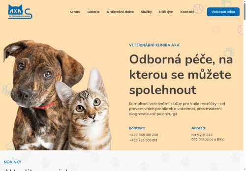 Zobrazit webové stránky AXA - veterinární klinika