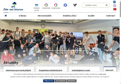 Střední průmyslová škola Žďár nad Sázavou nabízí práci na pozici Učitel odborných přemětů - technická zařízení budov (m/ž) v obci Žďár nad Sázavou