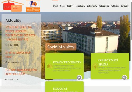 Webové stránky Domov seniorů Břeclav, příspěvková organizace, Břeclav