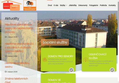 Webové stránky Domov seniorů Břeclav, příspěvková organizace, Břeclav