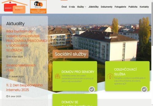 Webové stránky Domov seniorů Břeclav, příspěvková organizace, Břeclav