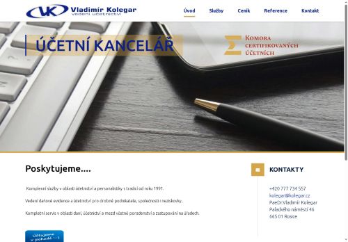 Zobrazit webové stránky PaeDr. Vladimír Kolegar