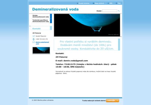 Zobrazit webové stránky Lubomír Zavřel - Destilovaná voda
