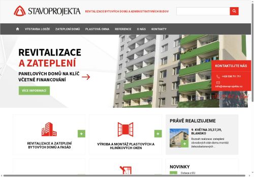 Zobrazit webové stránky STAVOPROJEKTA stavební firma, a.s.