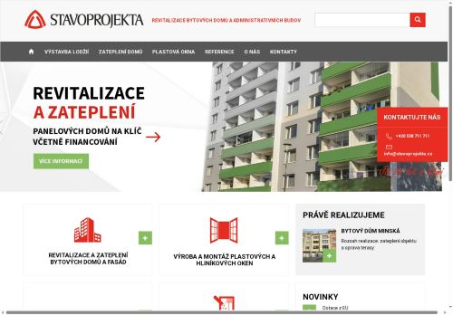 Zobrazit webové stránky STAVOPROJEKTA stavební firma, a.s.