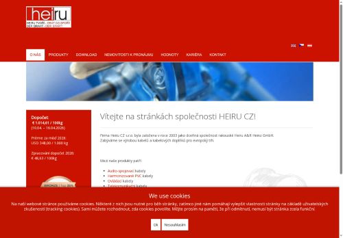 HEIRU CZ s.r.o. nabízí práci na pozici údržbář ( m/ž ) v obci Telč