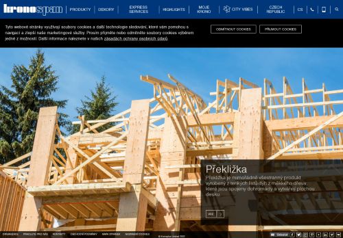 Webové stránky KRONOSPAN CR, spol. s r.o., Jihlava