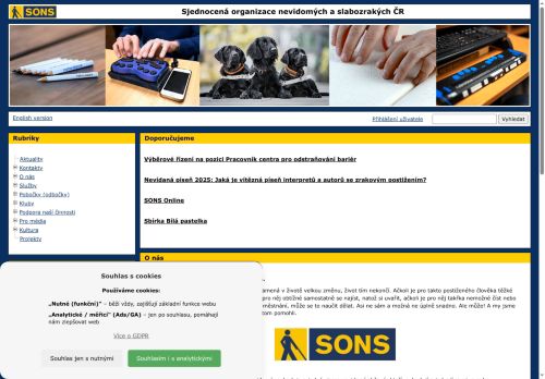 Sjednocená organizace nevidomých a slabozrakých České republiky, zapsaný spolek nabízí práci na pozici Všeobecný administrativní pracovník ( m/ž ) v obci Jihlava