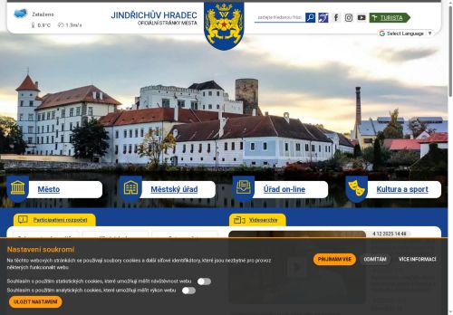 Webové stránky Město Jindřichův Hradec, Jindřichův Hradec