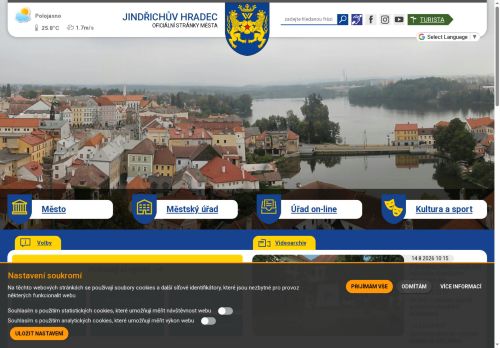 Webové stránky Město Jindřichův Hradec, Jindřichův Hradec