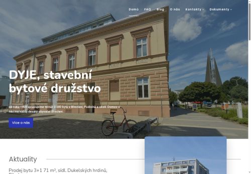 DYJE, stavební bytové družstvo nabízí práci na pozici BYTOVÝ TECHNIK/ ENERGETIK M/Ž v obci Břeclav