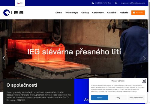 IEG s.r.o. nabízí práci na pozici Slévárenský dělník (m/ž) v obci Jihlava