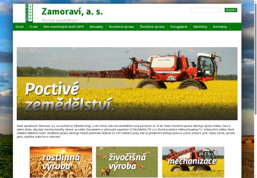 Webové stránky Zámoraví, a.s., Břest