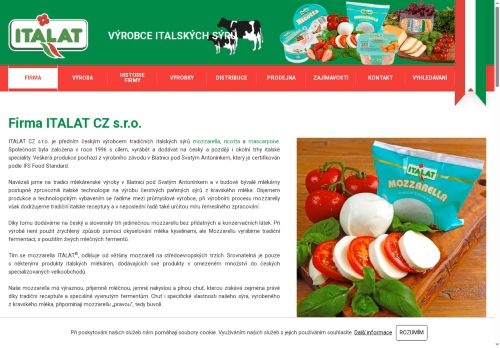 Webové stránky ITALAT CZ s.r.o., Blatnice pod Svatým Antonínkem