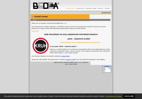 Webové stránky BEDEA spol. s r.o., Kroměříž