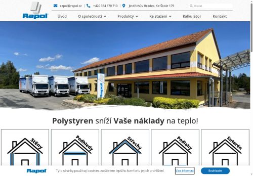 Webové stránky RAPOL s.r.o., Jindřichův Hradec