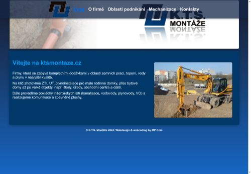 Webové stránky K.T.S. - MONTÁŽE, s.r.o., Letovice