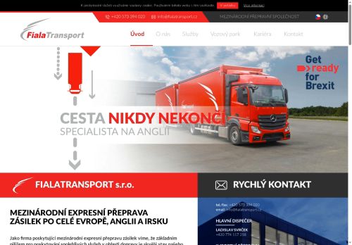 FialaTransport s.r.o. nabízí práci na pozici Řidič/ka dodávky "B" - Anglie a EU v obci Holešov