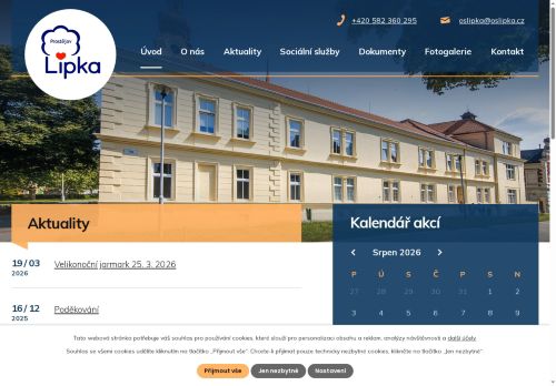 Webové stránky LIPKA, z.s., Prostějov