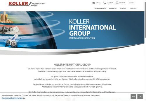 Webové stránky Rudolf Koller spol. s r.o., Dolní Pěna