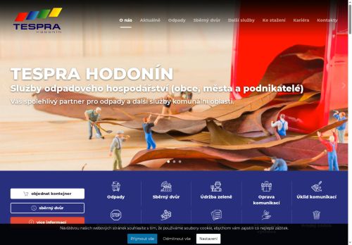 Webové stránky TESPRA Hodonín, s.r.o., Hodonín