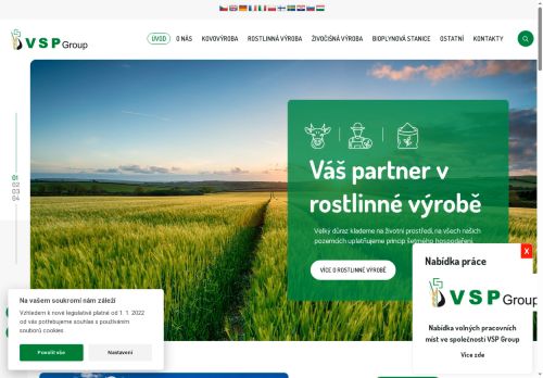 VSP Group, a.s. nabízí práci na pozici Operátor výroby - pomocný dělník kovovýroby (m/ž) v obci Rozsíčka
