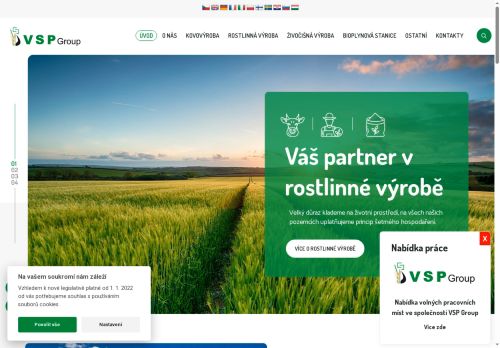 Webové stránky VSP Group, a.s., Rozsíčka
