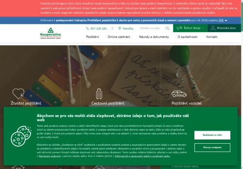Webové stránky Kooperativa pojišťovna, a.s., Vienna Insurance Group, Nymburk