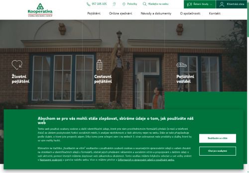 Webové stránky Kooperativa pojišťovna, a.s., Vienna Insurance Group, Moravský Krumlov