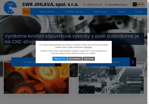 Webové stránky SWR JIHLAVA, spol. s r.o., Jamné