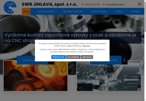 Webové stránky SWR JIHLAVA, spol. s r.o., Jamné