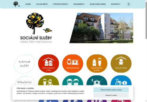 Webové stránky Sociální služby města Žďáru nad Sázavou, Žďár nad Sázavou