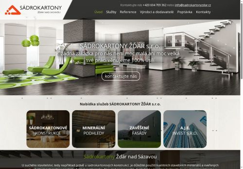 Sádrokartony Žďár s.r.o. nabízí práci na pozici sádrokartonář/ka v obci Žďár nad Sázavou