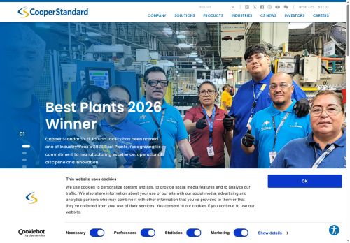 Webové stránky Cooper-Standard Automotive Česká republika s.r.o., Žďár nad Sázavou