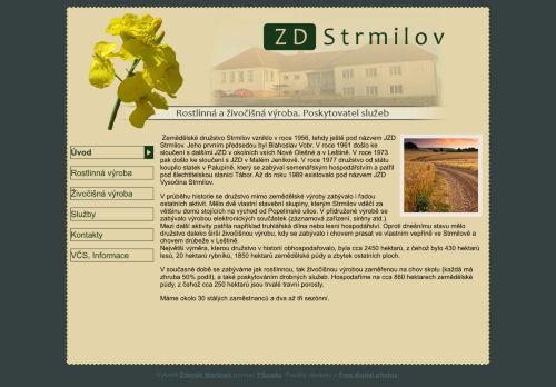 Webové stránky Zemědělské družstvo Strmilov, Strmilov