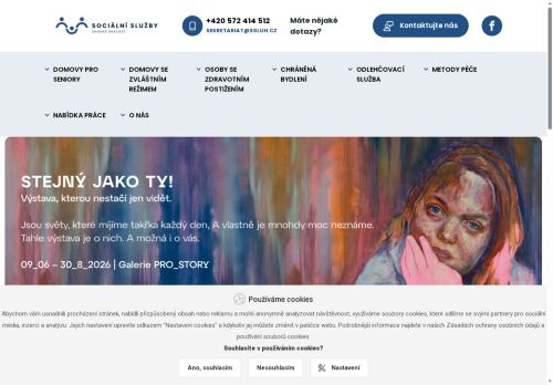 Webové stránky Sociální služby Uherské Hradiště, příspěvková organizace, Buchlovice