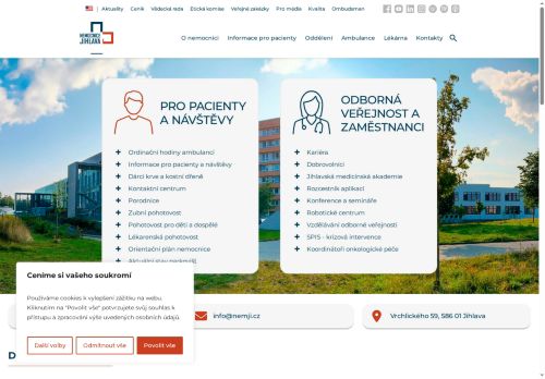 Webové stránky Nemocnice Jihlava, příspěvková organizace, Jihlava