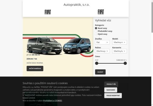Webové stránky Autopraktik, s.r.o., Jihlava
