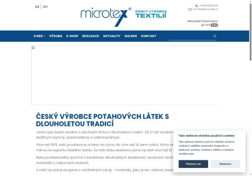 Zobrazit webové stránky Microtex a.s.