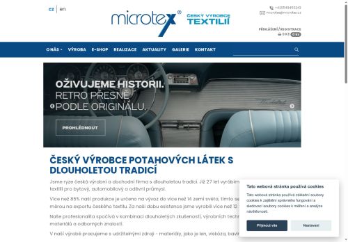 Zobrazit webové stránky Microtex a.s.