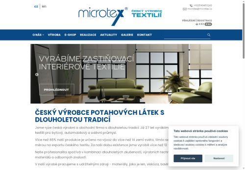 Zobrazit webové stránky Microtex a.s.