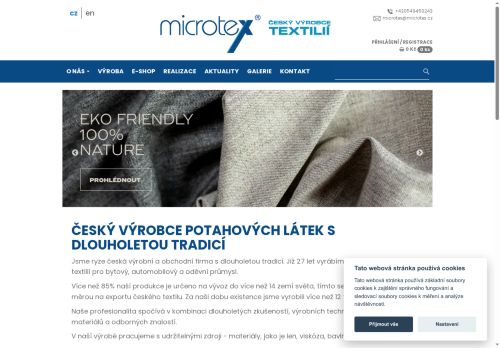 Zobrazit webové stránky Microtex a.s.