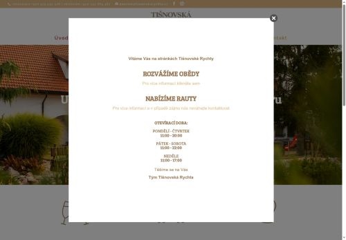 Zobrazit webové stránky Restaurace a penzion Tišnovská Rychta