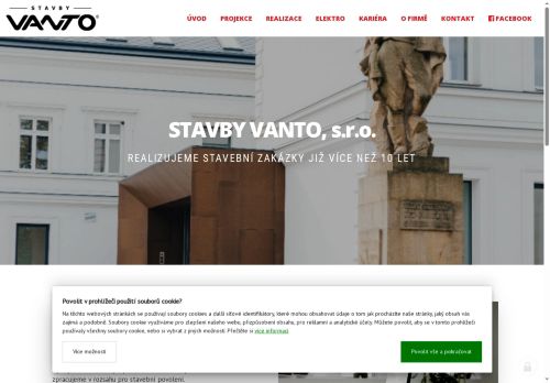 Webové stránky STAVBY VANTO, s.r.o., Kunovice