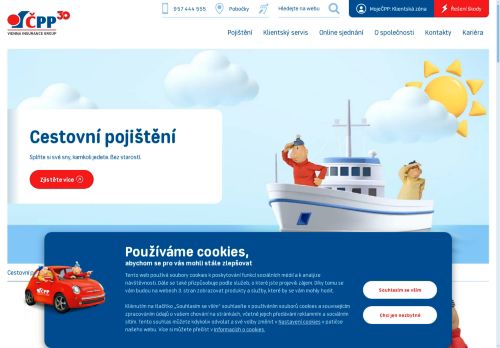 Webové stránky Česká podnikatelská pojišťovna, a.s., Vienna Insurance Group, Nymburk
