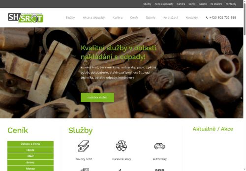 SH ŠROT spol. s r.o. nabízí práci na pozici STROJNÍK - BAGRISTA M/Ž v obci Břeclav