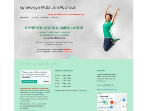 Gynekologie a porodnictví - MUDr. Jana Kouřilová