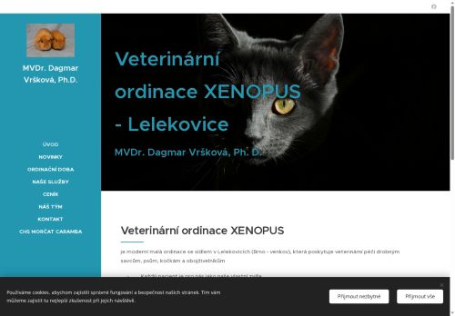 Zobrazit webové stránky Veterinární ordinace Xenopus - MVDr. Dagmar Vršková