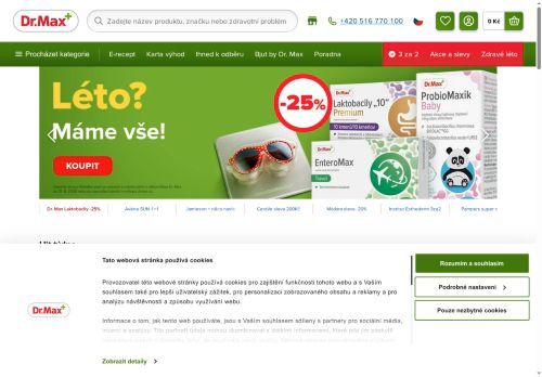 Zobrazit webové stránky Lékárna Dr. Max Šlapanice